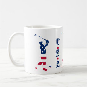 USA-Golf Flaggegolfspieler Kaffeetasse