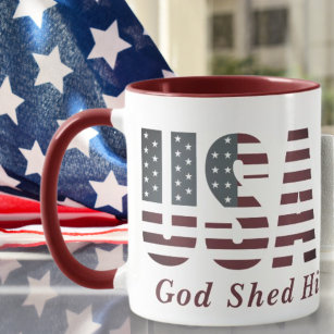 USA Gott schüttelte seine Gnade auf das Patriotisc Tasse