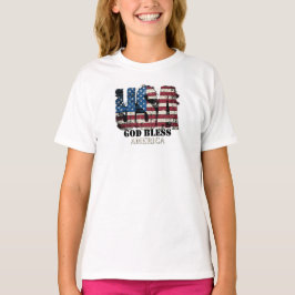 USA Gott segne Amerika Kinder T-Shirt