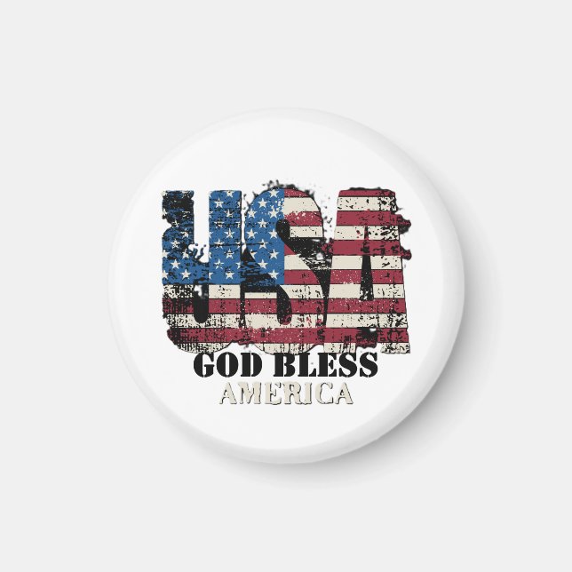 USA Gott segne Amerika Magnet (Vorne)