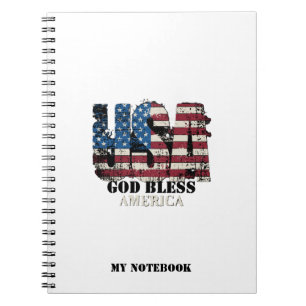 USA Gott segne Amerika Notizblock