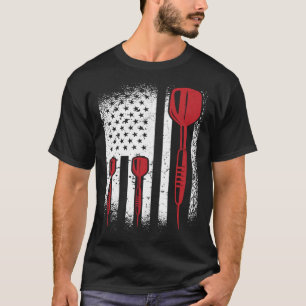 USA Grafik Dart Spieler Darts Dartboard Bullseye T T-Shirt