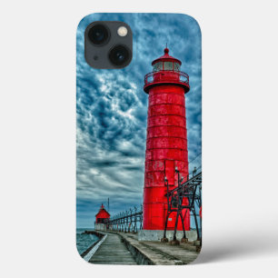 USA, Grand Haven, Michigan, Leuchtturm iPhone 13 Hülle