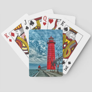 USA, Grand Haven, Michigan, Leuchtturm Spielkarten