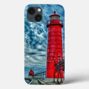 USA, Grand Haven, Michigan, Lighthouse iPhone 13 Hülle