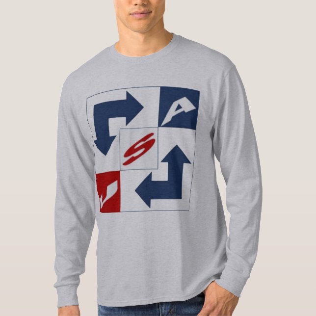 USA-graues basisches T-Shirt (Vorderseite)