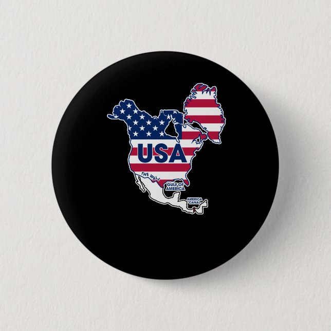 USA = Grönland + Kanada + Golf + Kanal Button (Vorderseite)