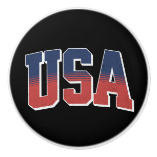 USA Grunge Text Design Keramikknauf