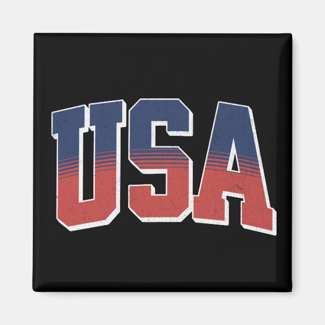 USA Grunge Text Design Magnet (Vorne)