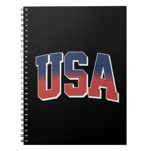 USA Grunge Text Design Notizblock (Vorderseite)