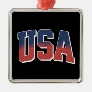 USA Grunge Text Design Ornament Aus Metall
