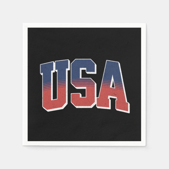 USA Grunge Text Design Serviette (Vorderseite)