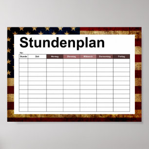 USA / Grunged Flagge Poster