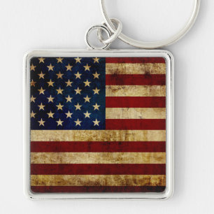 USA / Grunged Flagge Schlüsselanhänger
