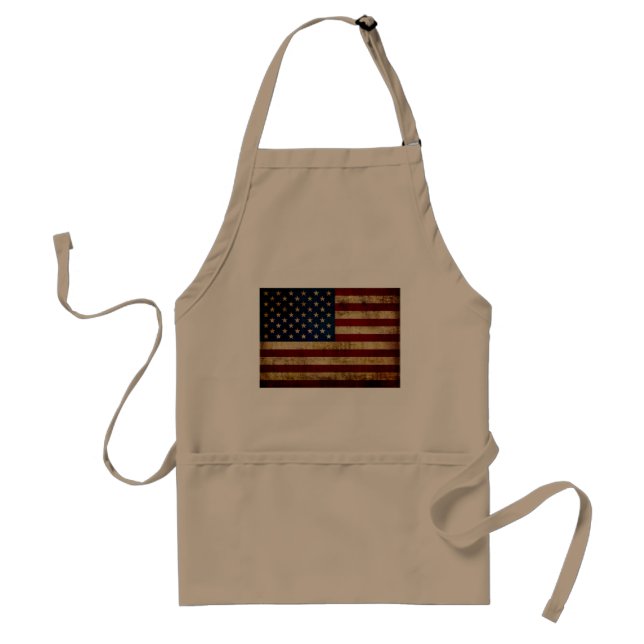 USA / Grunged Flagge Schürze (Vorne)