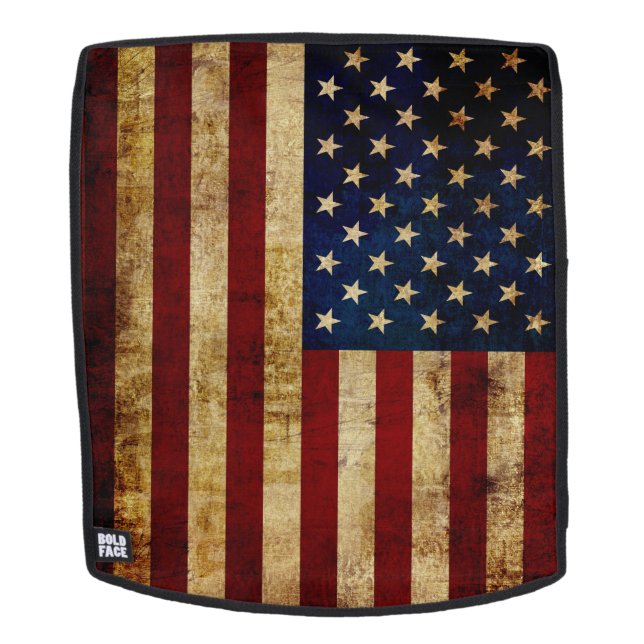 USA/Grungeflagge Wildleder Rucksack (Abnehmbare Front)