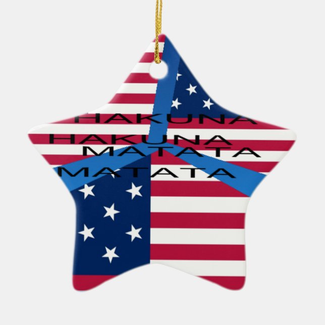 USA HAKUNA MATATA KERAMIK ORNAMENT (Vorne)