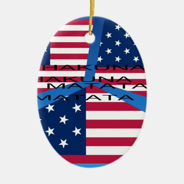 USA HAKUNA MATATA KERAMIKORNAMENT (Vorne)