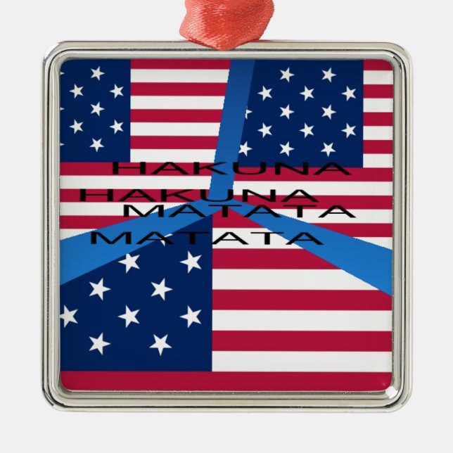 USA HAKUNA MATATA ORNAMENT AUS METALL (Vorne)