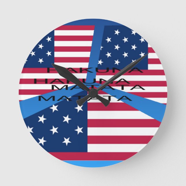 USA HAKUNA MATATA RUNDE WANDUHR (Vorderseite)