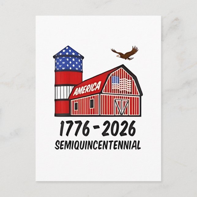 USA Halbjahrhundertealter 250 Jahre 1776-2026 Ankündigungspostkarte (Vorderseite)