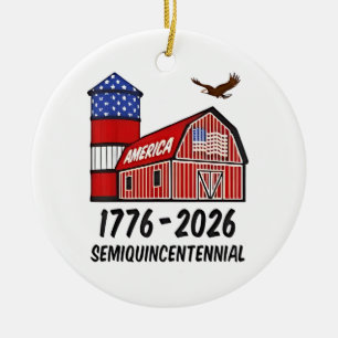 USA Halbjahrhundertealter 250 Jahre 1776-2026 Keramik Ornament