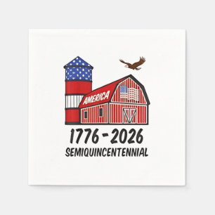 USA Halbjahrhundertealter 250 Jahre 1776-2026 Serviette