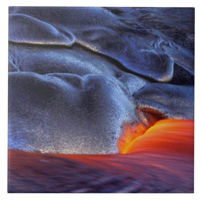 USA, Hawaii, Big Island, Kilauea, Volcanoes NP, Fliese (Vorderseite)