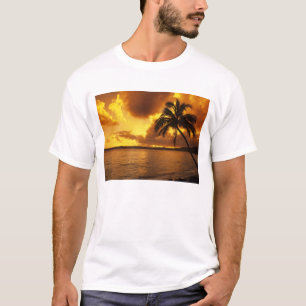 USA, Hawaii, Kauai, Farbiger Sonnenaufgang in eine T-Shirt