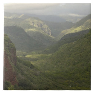 USA, Hawaii, Kauai, Panoramablick auf den Canyon. Fliese
