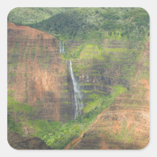 USA, Hawaii, Kauai, Waimea, Waimea Canyon Quadratischer Aufkleber