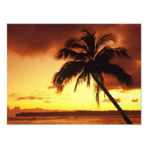 USA, Hawaii, Maui, farbiger Sonnenuntergang in ein Fotodruck