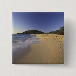 USA, Hawaii, Maui, Fußabdrücke in Sand, Makena Button