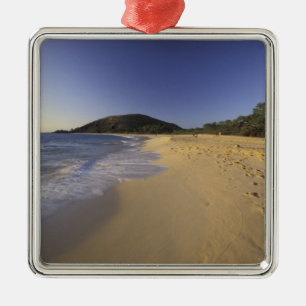 USA, Hawaii, Maui, Fußspuren im Sand, Makena Silbernes Ornament