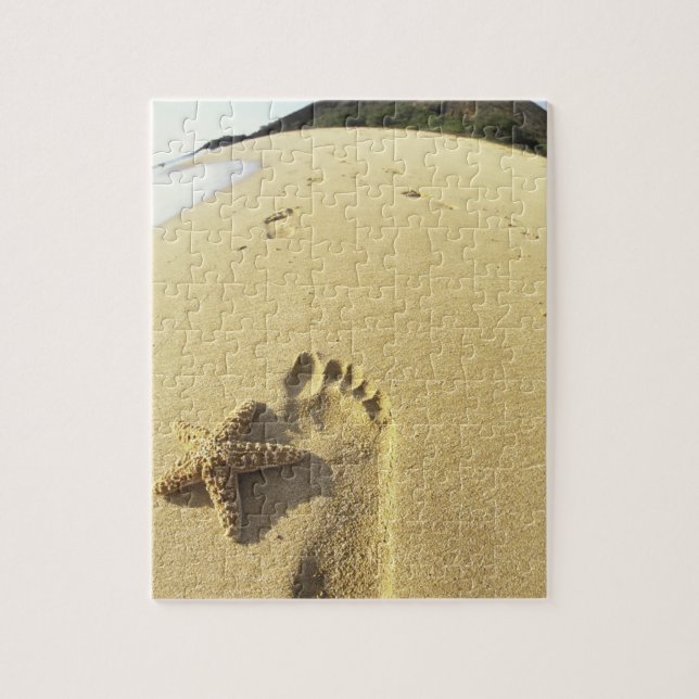 USA, Hawaii, Maui, Makena Beach, Footprint und (Vertikal)