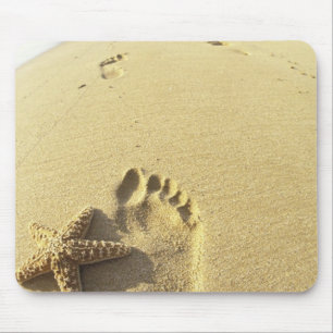 USA, Hawaii, Maui, Makena Beach, Fußabdruck und Mousepad