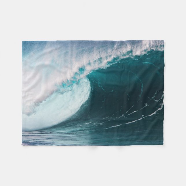 USA, Hawaii, Oahu, Große Wellen Fleecedecke (Vorderseite (Horizontal))