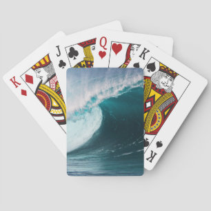 USA, Hawaii, Oahu, Große Wellen Spielkarten