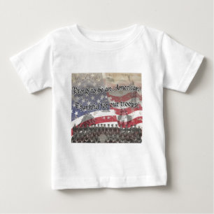 USA Heros Danke für unsere Truppen! - Vintager Loo Baby T-shirt