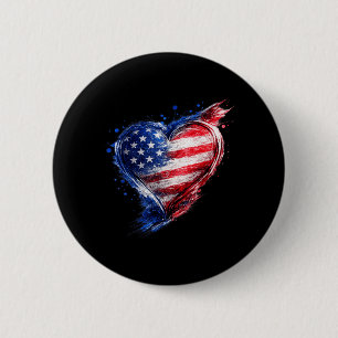 Usa Herz Amerikanisches Flaggen-Trikot Us Männer F Button