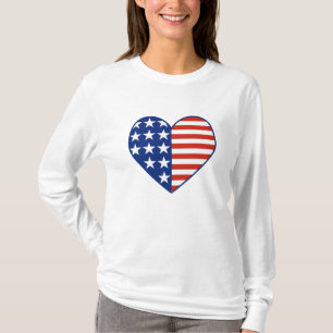 USA-Herz-Flaggen-T - Shirt