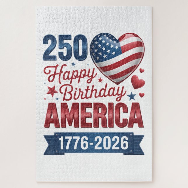 USA Herzen 1776 2026 4. Juli (Vertikal)