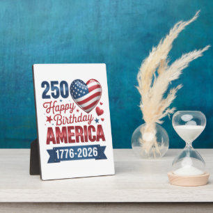 USA Herzen 1776 2026 4. Juli Fotoplatte