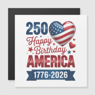 USA Herzen 1776 2026 4. Juli Magnetkarte