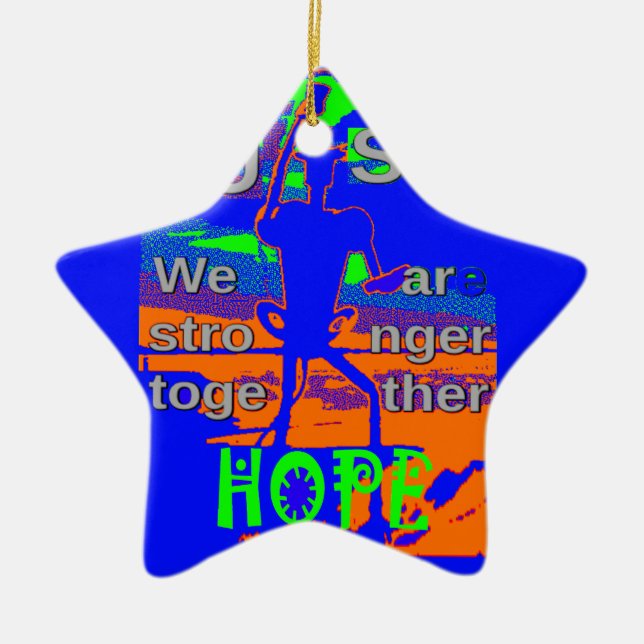 USA Hillary Hope Wir sind gemeinsam stärker Keramik Ornament (Vorne)