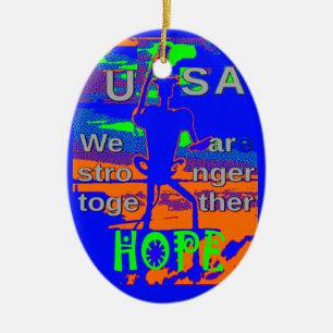 USA Hillary Hope Wir sind zusammen stärker Keramik Ornament