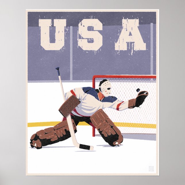 USA Hockey Goalie Poster (Vorne)