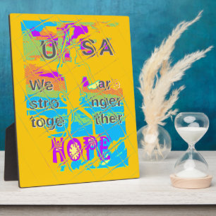 USA Hoffnung: Farbige Textur-Design Fotoplatte