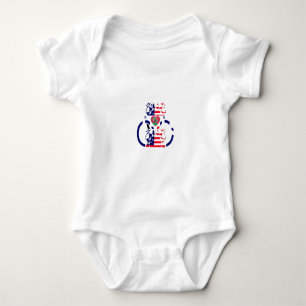 USA Hope Beautiful Phantastisch National Flag Desi Baby Strampler
