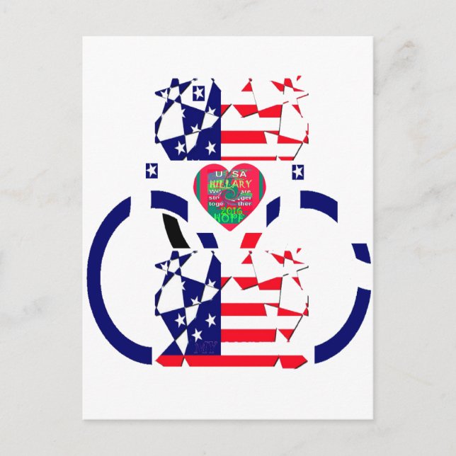 USA Hope Beautiful Phantastisch National Flag Desi Postkarte (Vorderseite)